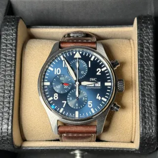 IWC Pilot Chronograph IW377714 (LE  ) 43mm Stainless steel Blue