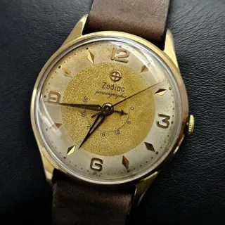 Zodiac 36mm Yellow gold Golden