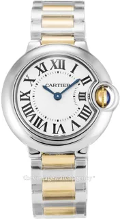 Cartier Ballon Bleu W69007Z3 28.6mm 18 carat yellow gold$steel Silver