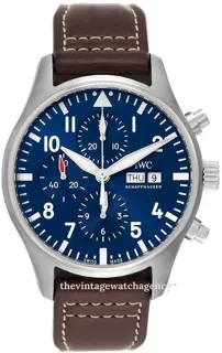 IWC Pilot Chronograph IW377714 43mm Stainless steel Blue