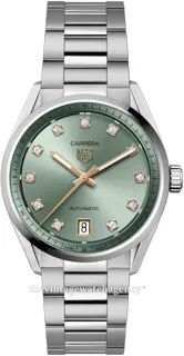 TAG Heuer Carrera WBN2317.BA0001 36mm Brushed/polished steel Green