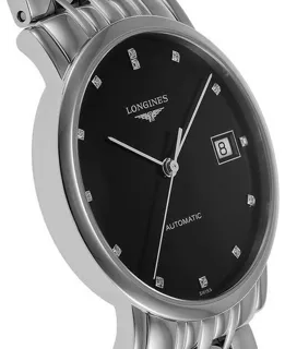 Longines Elegant L4.809.4.57.6 34.5mm Stainless steel Black