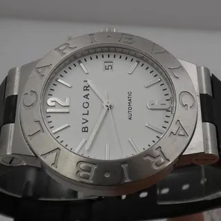 Bulgari Diagono LCV 38 S 38mm Stainless steel White