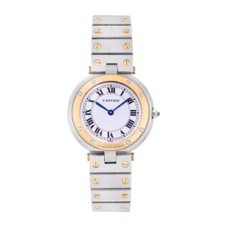 Cartier Santos Ronde Yellow gold and Stainless steel White