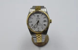 Tudor Date-Day 94613 Yellow gold and Stainless steel White