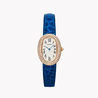 Cartier Baignoire 23mm yellow gold$pave diamonds