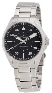 Hamilton Khaki Aviation H76305130 Stainless steel Black