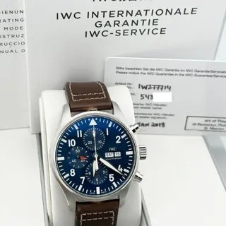 IWC Pilot Chronograph IW377714 (LE  ) 43mm Stainless steel Blue