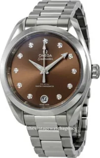 Omega Aqua Terra 220.10.34.20.63.001 34mm Stainless steel Brown