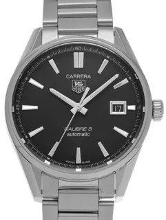 TAG Heuer Carrera Calibre 5 WAR211A.BA0782 39mm Stainless steel Black