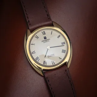 Universal Genève Gilt Shadow Automatic 566101 35mm 20 Microns Gold Plated Linen Gold