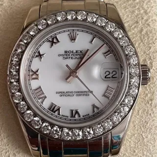 Rolex Pearlmaster 81209 34mm White gold White