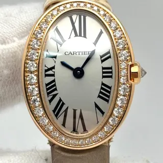 Cartier Baignoire wb520028 25.5mm Rose gold Silver