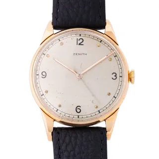 Zenith 33.5mm 18k rose gold Silver