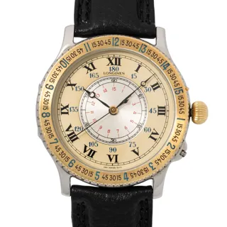 Longines Lindbergh Hour Angle 989.5215 38mm Stainless steel and 18k yellow gold