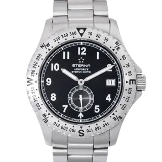 Eterna Airforce 8417.41 Stainless steel Black