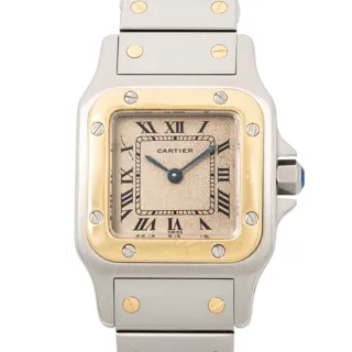 Cartier Santos Galbée 166930 Stainless steel and 18k yellow gold Cream