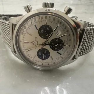 Breitling Transocean Chronograph AB015212/G724 43mm Stainless steel Silver