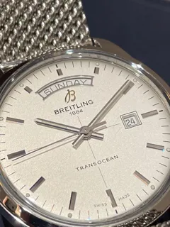 Breitling Transocean Day & Date 43mm Stainless steel White