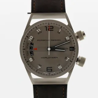 Porsche Design Worldtimer 6750.10.24.1180 44mm Titanium brown$gray