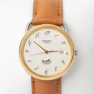 Hermès Arceau Stainless steel and Gold-plated