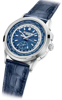 Patek Philippe World Time Chronograph 5930G-001 39.5mm White gold Blue