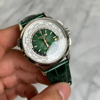 Patek Philippe World Time Chronograph 5930P-001 39.5mm Platinum Green