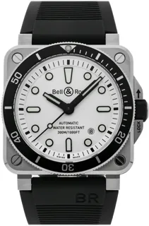 Bell & Ross Instruments BR0392-D-WH-ST/SRB 42mm Stainless steel Silver