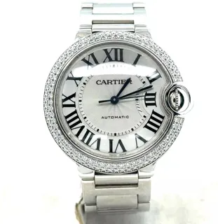 Cartier Ballon Bleu de Cartier 36.5mm White Gold$Diamond-set Silver