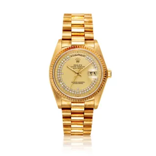 Rolex Day-Date 18038 36mm 18k yellow gold Champagne