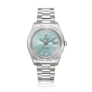 Rolex Day-Date II 218206 Platinum Ice blue