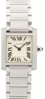 Cartier Tank Française W51008Q3 20mm Stainless steel White