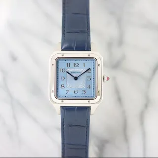 Cartier Santos Dumont WGSA0050 46.5mm Platinum Blue