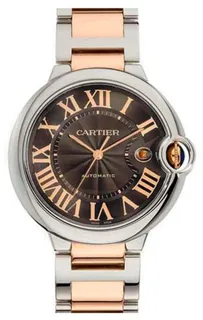 Cartier Ballon Bleu 42mm W6920032 42mm Yellow gold and Stainless steel Brown