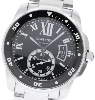 Cartier Calibre de Cartier W7100057 43mm Stainless steel Black