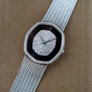 Audemars Piguet Vintage 29mm White gold Pave Diamond$Onyx