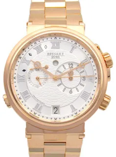 Breguet Marine 5547BR/12/RZ0 40.5mm Rose gold Silver