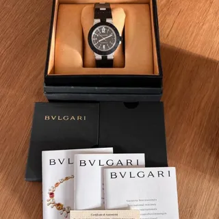 Bulgari Diagono AL 38 A 38mm Aluminium Black