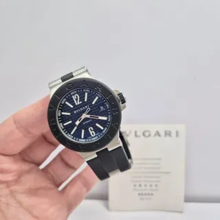 Bulgari Diagono DG 40 SV 40mm Stainless steel Black