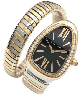 Bulgari Serpenti 102098 35mm Rose gold and Stainless steel Black