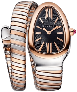 Bulgari Serpenti 102123 Rose gold and Stainless steel Black