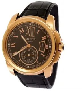 Cartier Calibre de Cartier W7100007 42mm Rose gold Brown