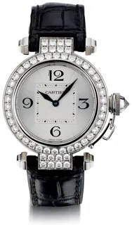 Cartier Pasha 2813 31.5mm 18k white gold Silver