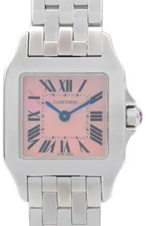 Cartier Santos W25075Z5 Stainless steel Pink shell