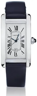 Cartier Tank Américaine 1726 18k white gold Black