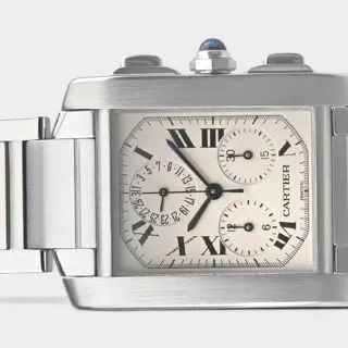 Cartier Tank Française W51001Q3 28mm Stainless steel White