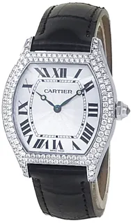 Cartier Tortue WA503851 34.5mm White gold Silver