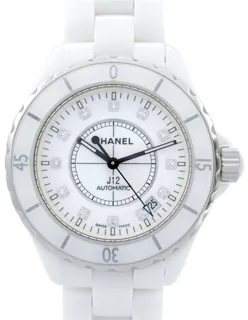 Chanel J12 12P Diamond H1629 Ceramic White