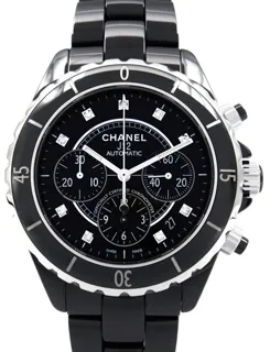 Chanel J12 9P Diamond Chronograph H2419 Ceramic Black