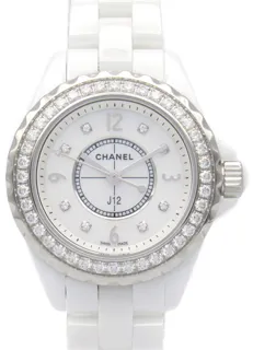 Chanel J12 8P Diamond H2572 28.5mm White ceramic White